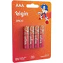 Pilha Zinco AAA Elgin, 4 Unidades