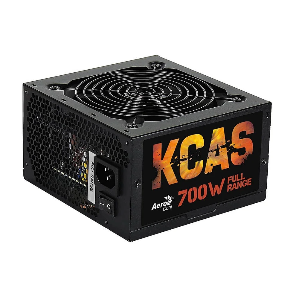 Fonte Gamer Aerocool ATX KCAS, 700W, Sem Cabo, Preto - EN53381 Fonte Gamer Aerocool ATX KCAS, 700W, Sem Cabo, Preto - EN53381