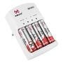 Carregador De Pilhas Mox Mo-cp51 Com 4 Pilhas Aa