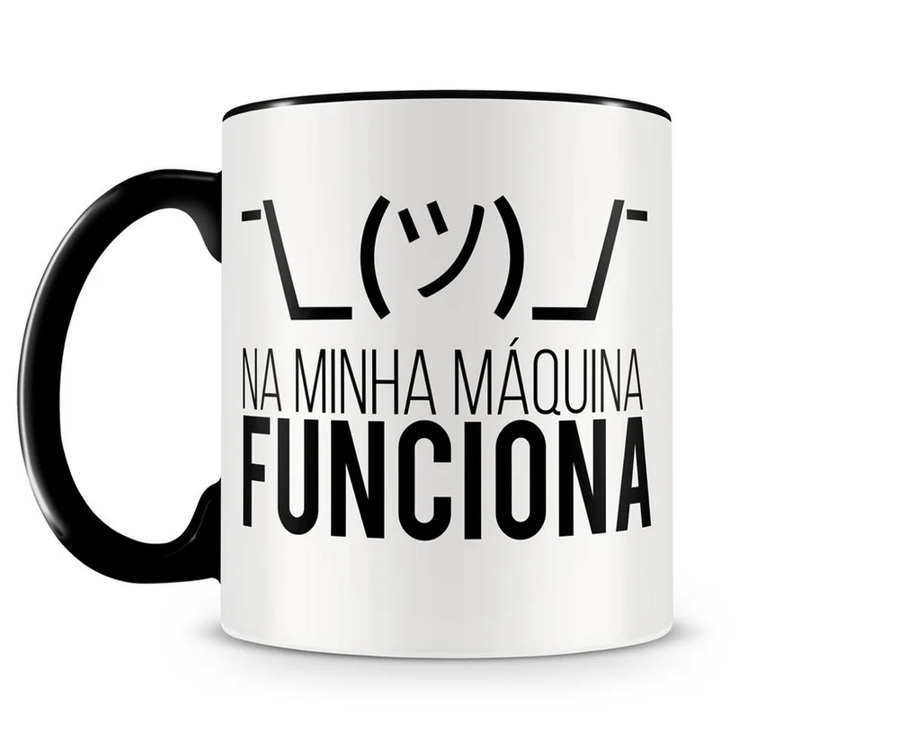 Caneca Na Minha Máquina Funciona Preta