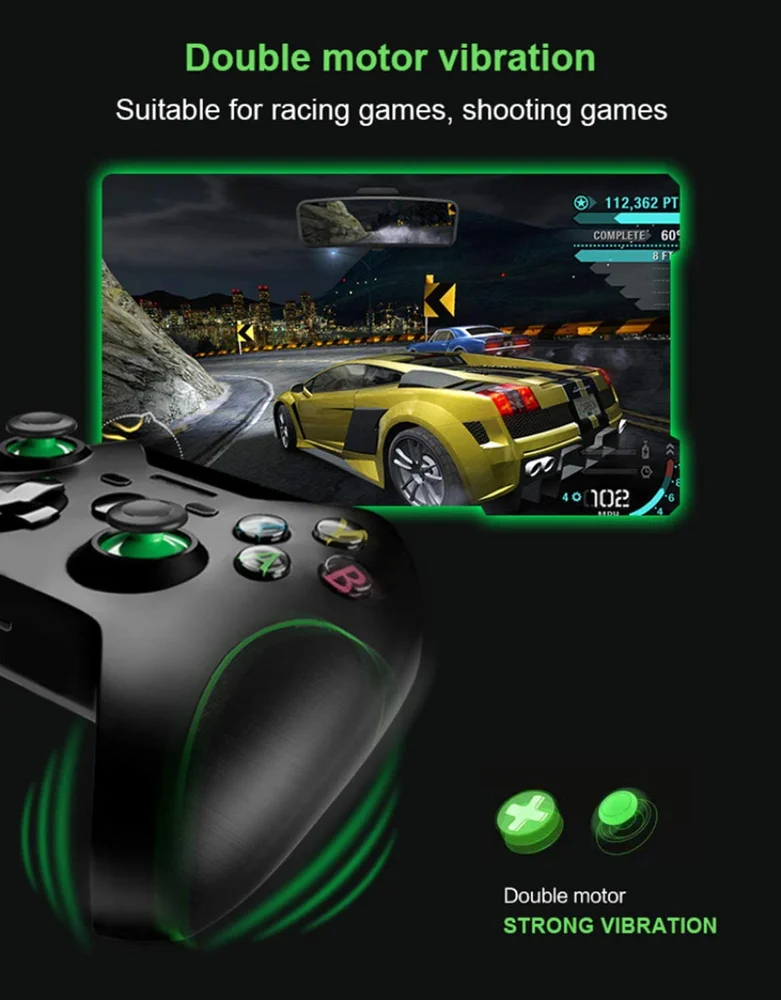 Controle Sem Fio Para Pc Com Adaptador, Compatível X Box One / S / X /, Altomex, Preto Controle Sem Fio Para Pc Com Adaptador, Compatível X Box One / S / X /, Altomex, Preto