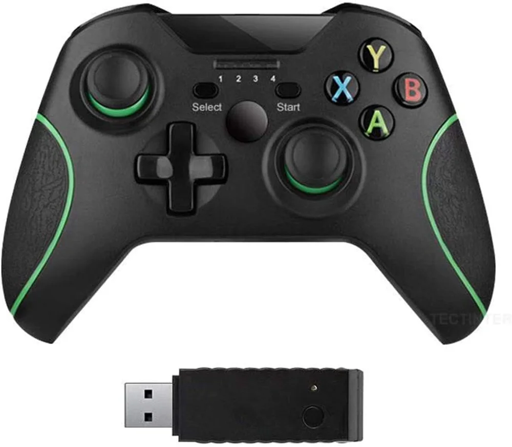 Controle Sem Fio Para Pc Com Adaptador, Compatível X Box One / S / X /, Altomex, Preto Controle Sem Fio Para Pc Com Adaptador, Compatível X Box One / S / X /, Altomex, Preto