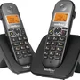 Telefone Sem Fio + Ramal ID, Com Entrada Para Fone De Ouvido, Preto - TS 5122