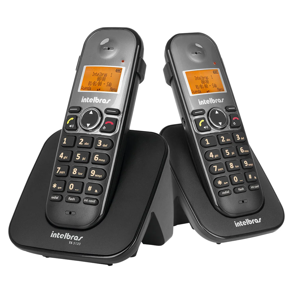 Telefone Sem Fio + Ramal ID, Com Entrada Para Fone De Ouvido, Preto - TS 5122 Telefone Sem Fio + Ramal ID, Com Entrada Para Fone De Ouvido, Preto - TS 5122