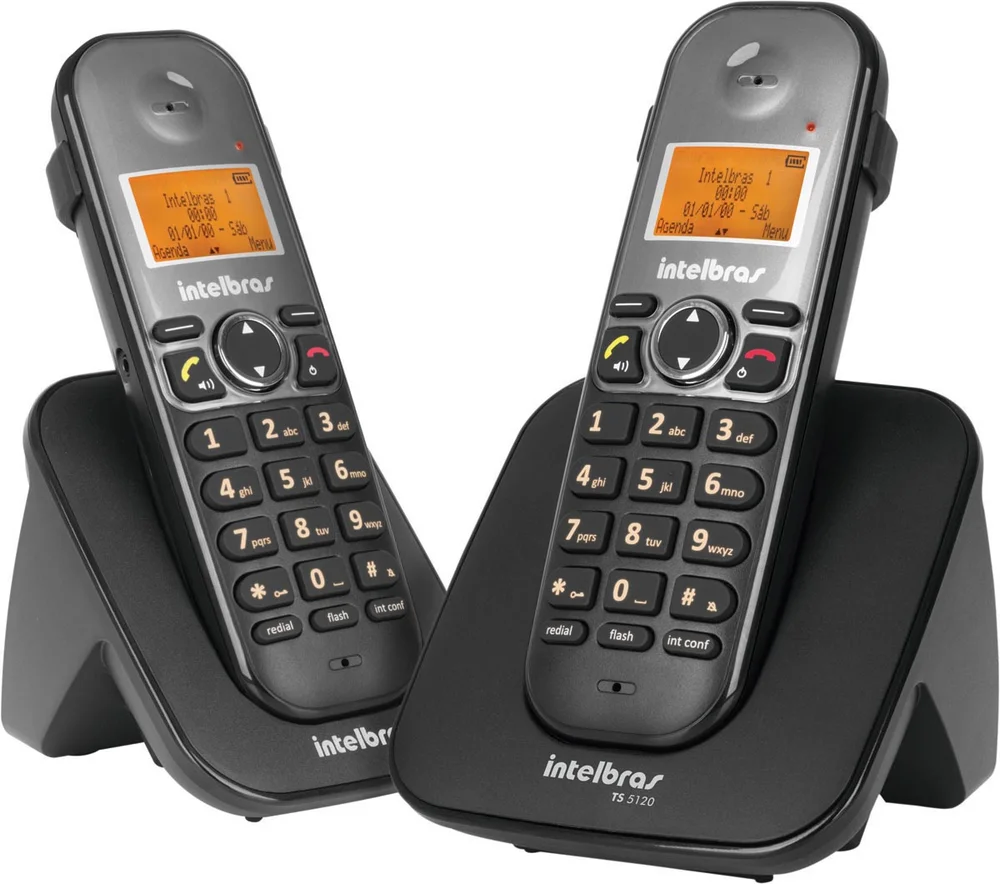 Telefone Sem Fio + Ramal ID, Com Entrada Para Fone De Ouvido, Preto - TS 5122 Telefone Sem Fio + Ramal ID, Com Entrada Para Fone De Ouvido, Preto - TS 5122