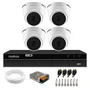 Kit 4 Câmeras Dome Vhd 1220 D G6 20m Full Hd 1080p 2,8 Mm Dvr Gravador Intelbras Mhdx 1204 4 Canais