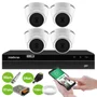 Kit 4 Câmeras Dome Vhd 1220 D G6 20m Full Hd 1080p 2,8 Mm Dvr Gravador Intelbras Mhdx 1204 4 Canais