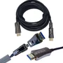 Cabo Hdmi 8k 2.0 Fibra Óptica 20 Metros - 2 Em 1 Plug Destacável