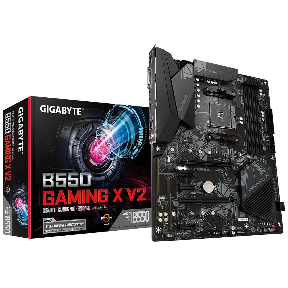 Placa-Mãe Gigabyte B550 Gaming X V2, AMD AM4, ATX, DDR4, RGB Placa-Mãe Gigabyte B550 Gaming X V2, AMD AM4, ATX, DDR4, RGB