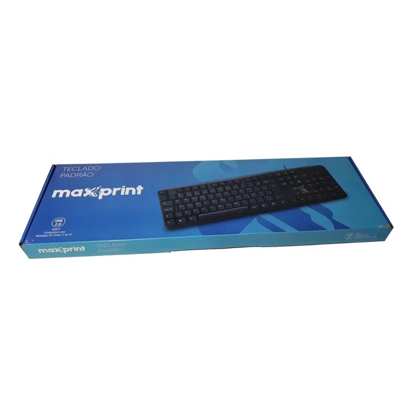 Teclado Maxprint PS2 ABNT2 608088 KaBuM