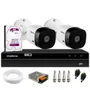 Kit - 2 Câmeras Intelbras VHL 1220 B, Full HD 1080p, Bullet HDCVI, Lite + DVR Intelbras MHDX 1204 4 Canais + HD 1TB Purple