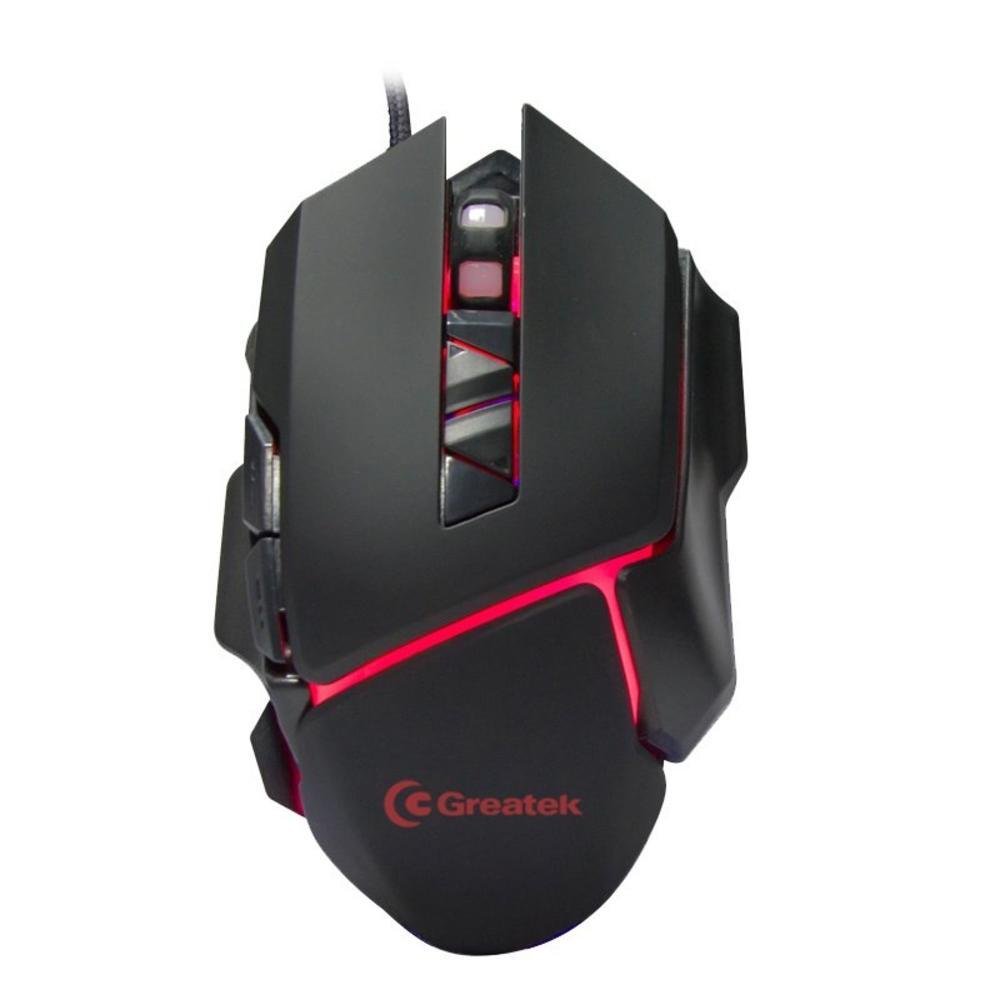Mouse Gamer Greatek Zeus 3200 DPI RGB 7 Botões