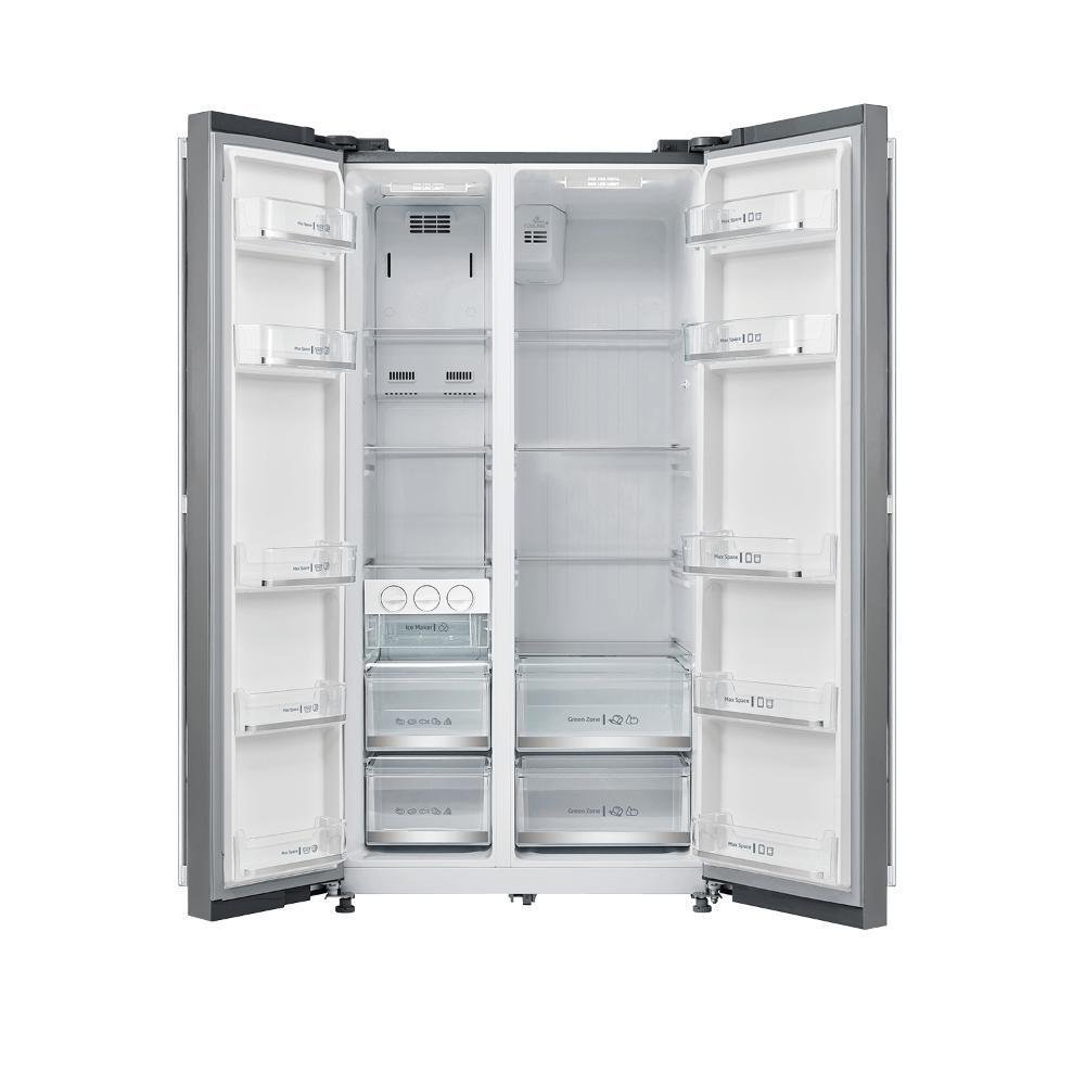 Refrigerador Midea Side By Side 528l Maxi Freezer, Frost Free, Painel Touch- Inox - 220v - Mdrs58