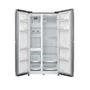 Refrigerador Midea Side By Side 528l Maxi Freezer, Frost Free, Painel Touch- Inox - 220v - Mdrs58