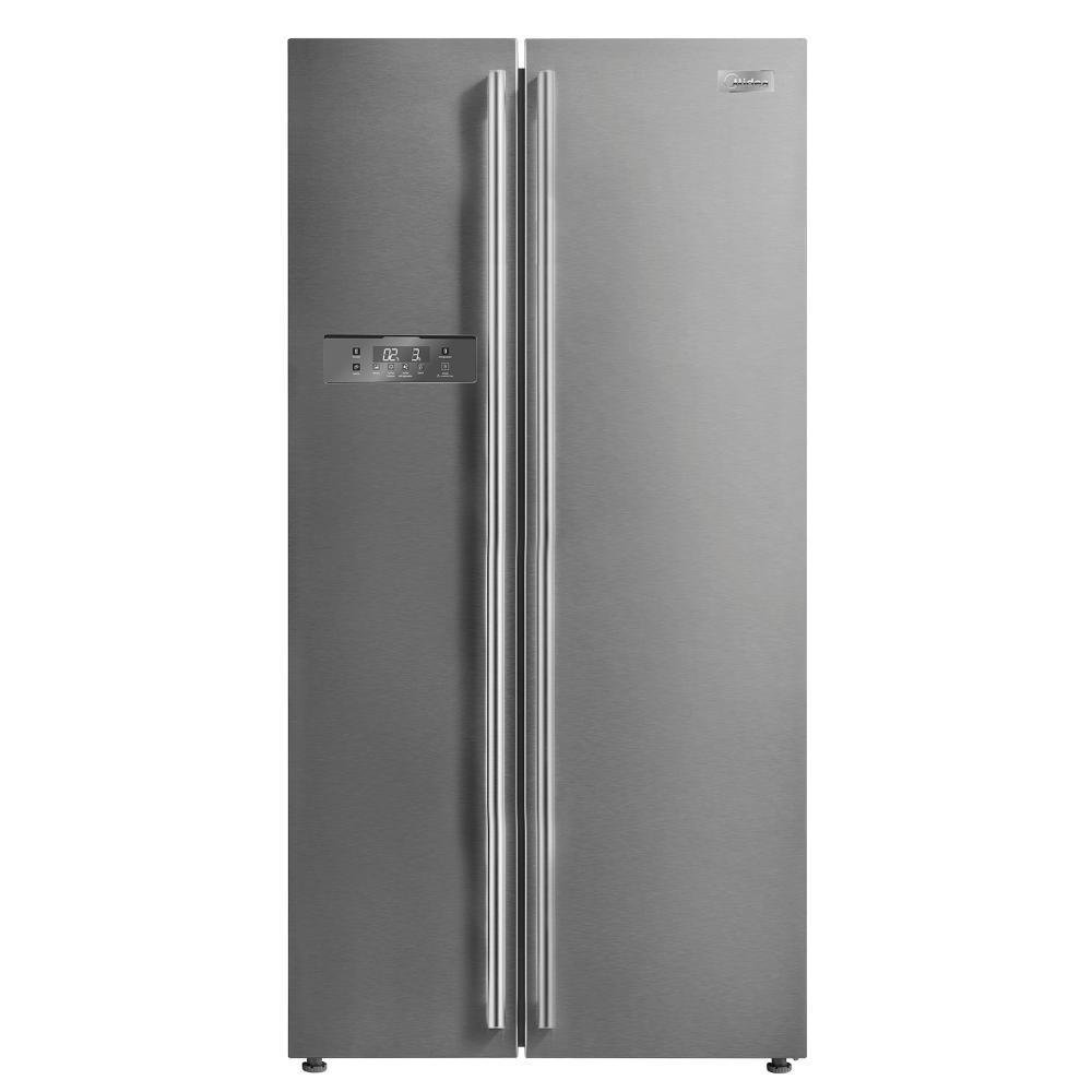 Refrigerador Midea Side By Side 528l Maxi Freezer, Frost Free, Painel Touch- Inox - 220v - Mdrs58