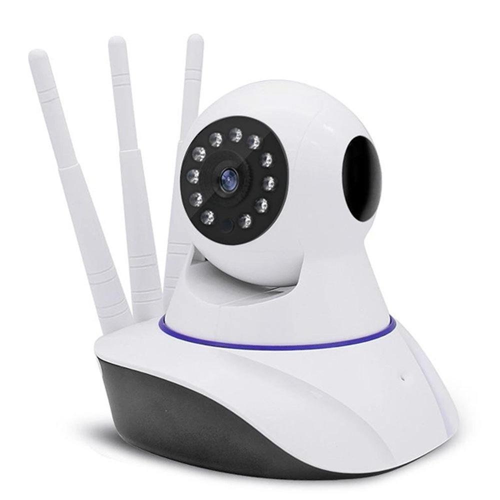 Câmera Ip Sem Fio 360 graus 3 Antenas HD Wifi Rj45 Visão Onvif Noturna Alarme Câmera Ip Sem Fio 360 graus 3 Antenas HD Wifi Rj45 Visão Onvif Noturna Alarme