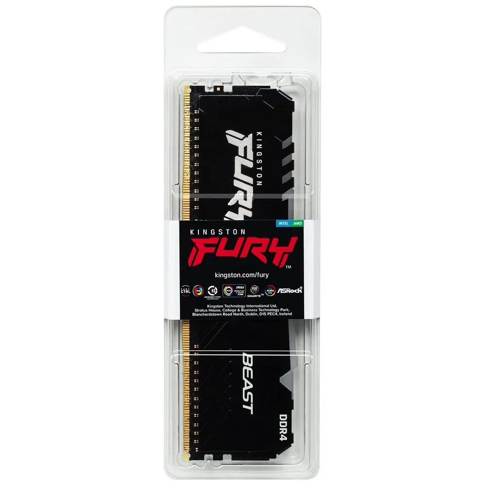 Memória Kingston Fury Beast RGB 16GB 2666MHz DDR4