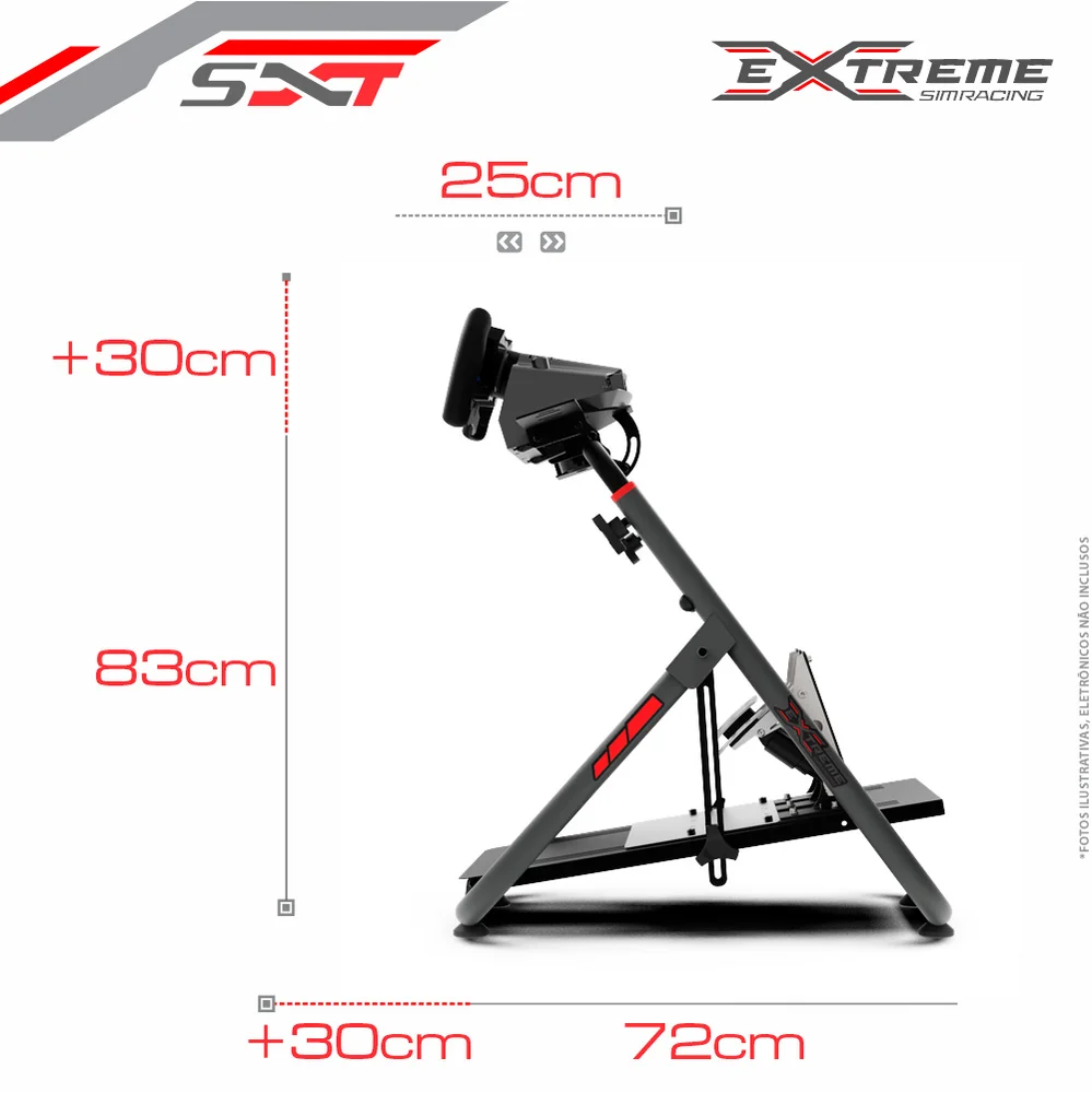 Suporte Para Volante Extreme Simracing, Cockpit Simulador Sxt V2, Cinza, Logitech G27,g29,g920,g923, Fanatec, Thrustmaster, Simagic Suporte Para Volante Extreme Simracing, Cockpit Simulador Sxt V2, Cinza, Logitech G27,g29,g920,g923, Fanatec, Thrustmaster, Simagic