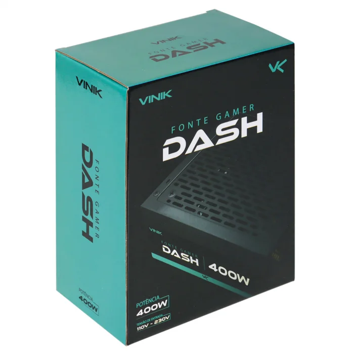Fonte Vinik Gamer Dash, 400W, Preto - VFG400WP Fonte Vinik Gamer Dash, 400W, Preto - VFG400WP
