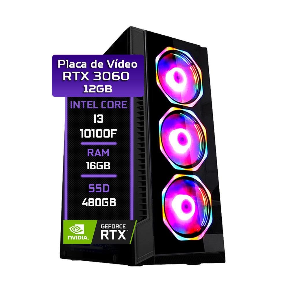 PC Gamer I3 10100f 16GB DDR4 Rtx 3060 KaBuM