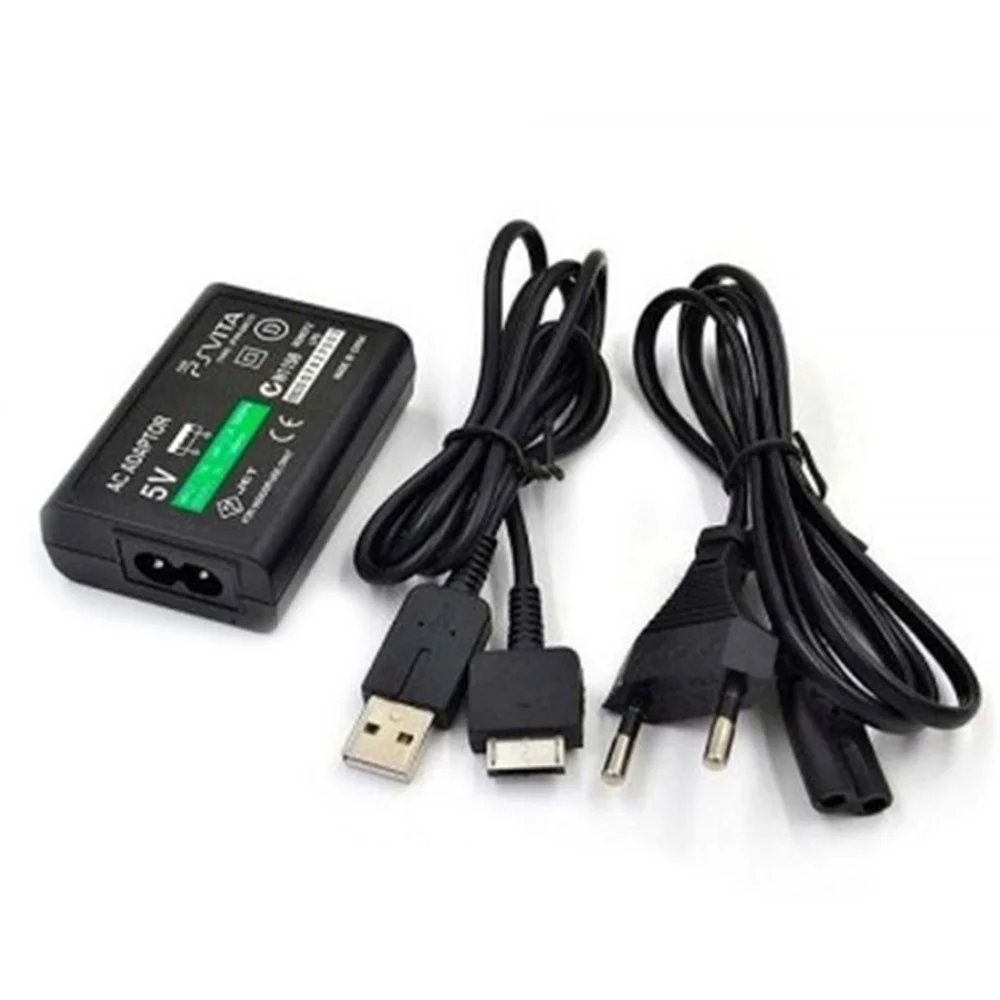 Carregador T&z Fonte Psvita Fat 1000 Sony Ps Vita + Cabo Energia