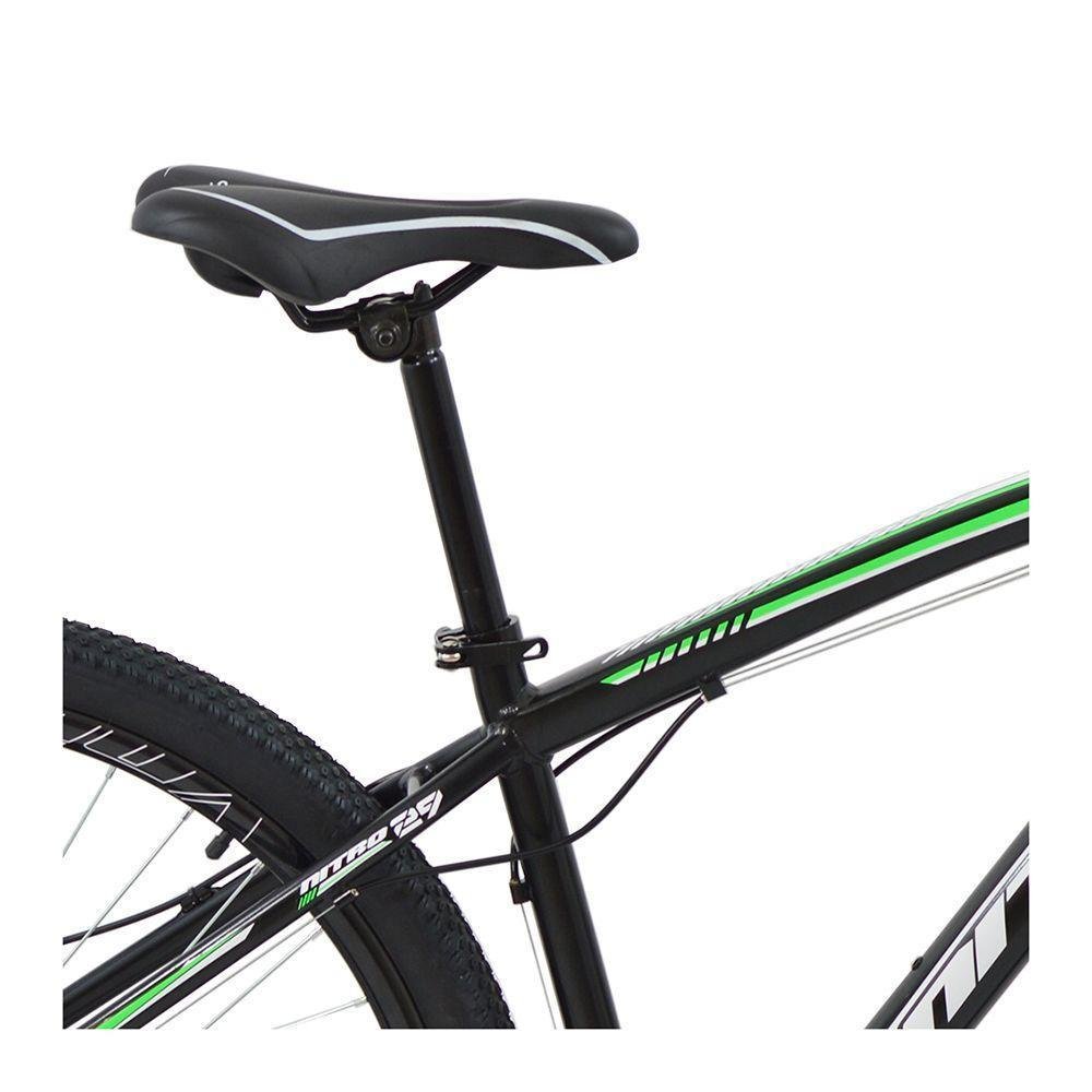 Bicicleta Polimet Mtb Nitro Câmbio Shimano Quadro Em Alumínio 17/aro 29/21 Velocidades Preto/verde 7161