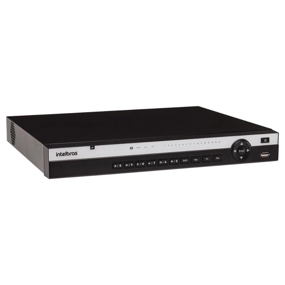 Nvd Gravador De Vídeo Ip Intelbras 3316 P 4k 16 Canais 16 Portas Poe Ultra Hd 4k + Hd 1TB Skyhawk