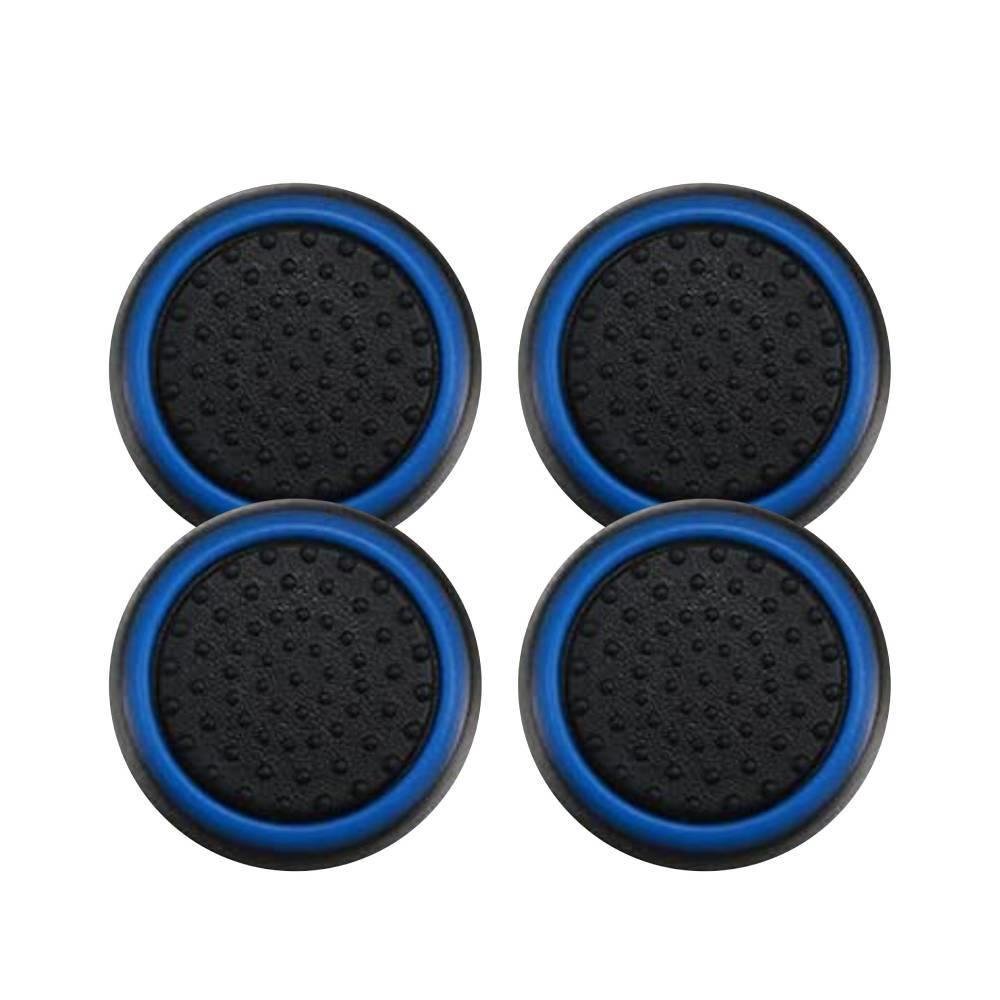 2 Pares De Grips P/ Controle Anti Derrapante Silicone Botão Analógico Do Joystick Cor: Azul Escuro.