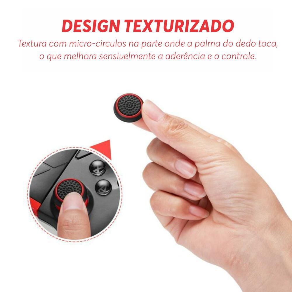 Grips, 4 Pares, Para Controle, Anti Derrapante, Silicone, Botão Analógico Do Joystick, Azul Claro