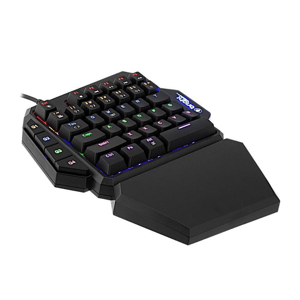 Teclado Mecânico Gamer Bright One Hand LED RGB