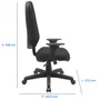 Cadeira Giratorio Plaxmetal Presidente - 30499.23.1.3 Preto