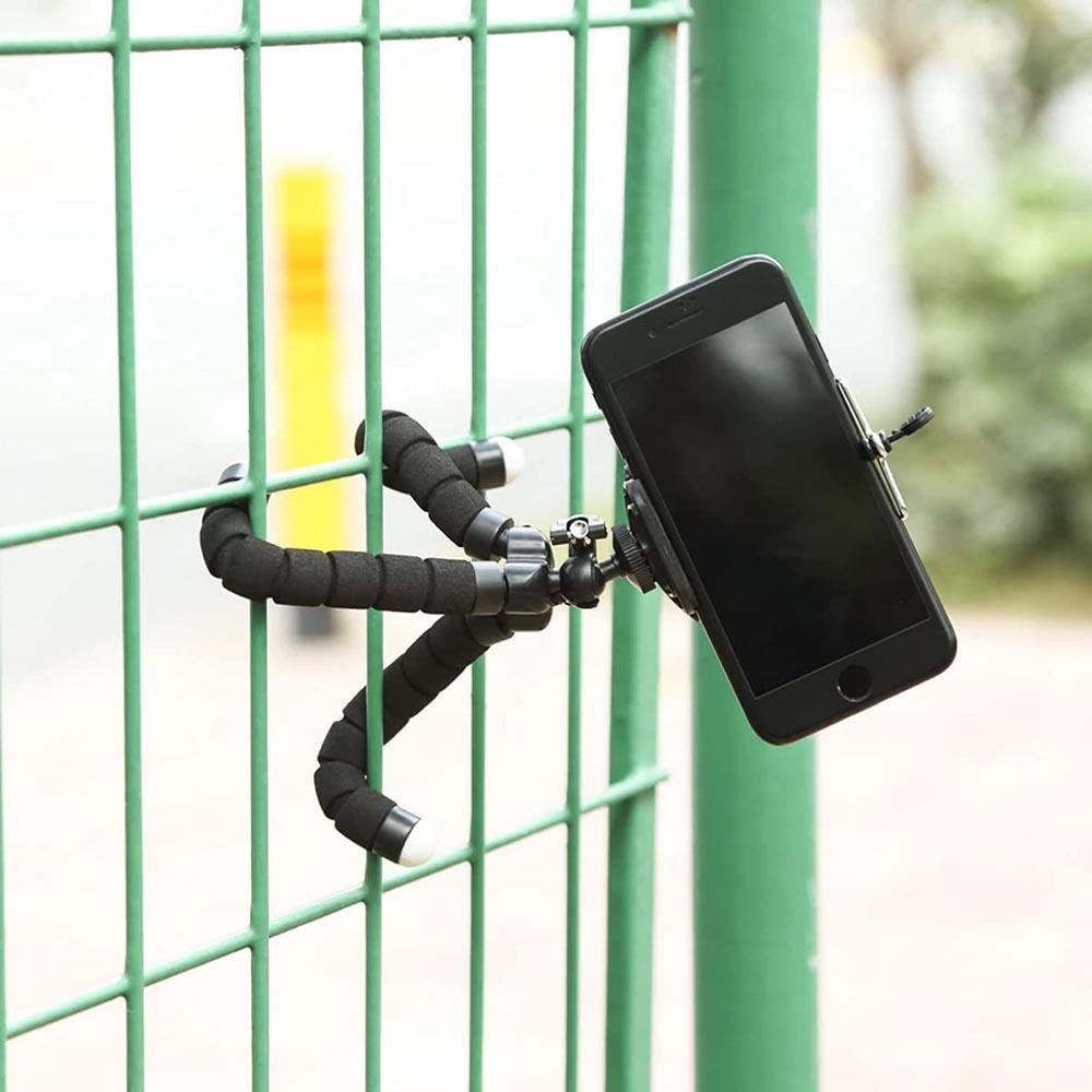 Tripé Portátil Mini Polvo Com Suporte Para Telefone Para Selfies Vermelho Tripé Portátil Mini Polvo Com Suporte Para Telefone Para Selfies Vermelho