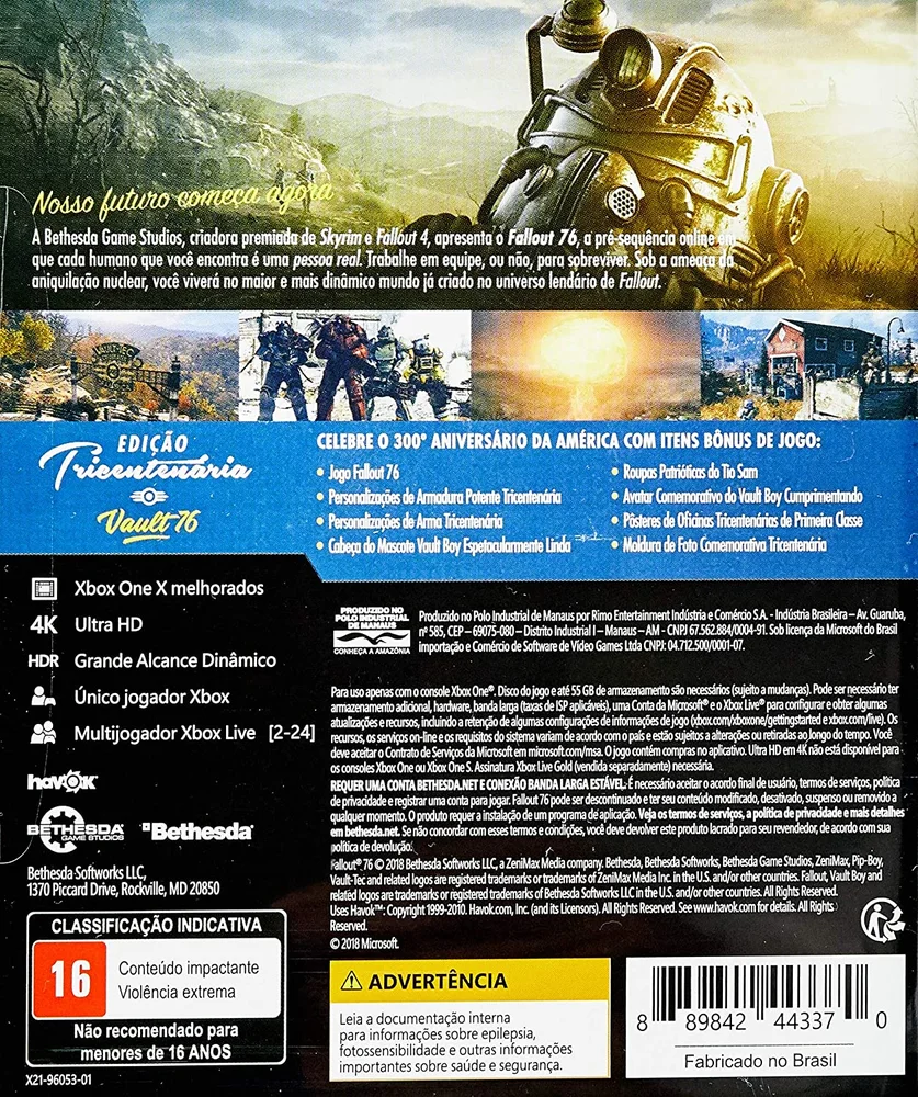 Jogo Fallout 76, Edição Tricentenária - Xbox One