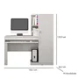 Mesa Escrivaninha Para Pc Computador Home Office Estudo Cpu 1 Gaveta Quarto Escritório Mdf Branco