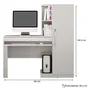 Mesa Escrivaninha Para Pc Computador Home Office Estudo Cpu 1 Gaveta Quarto Escritório Mdf Branco