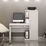 Mesa Escrivaninha Para Pc Computador Home Office Estudo Cpu 1 Gaveta Quarto Escritório Mdf Branco