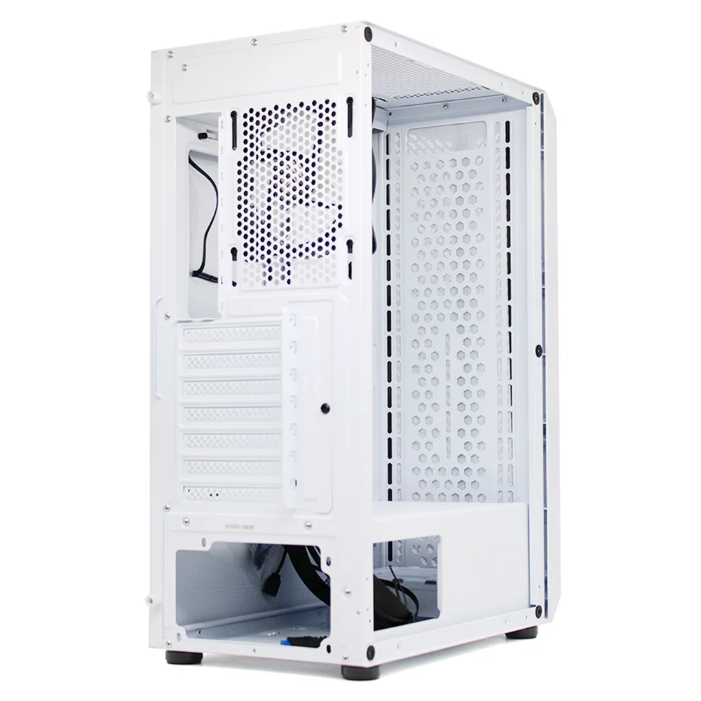 Gabinete Gamer Oex Haven Gh300 Full Tower, Led Rgb 120mm, Lateral Em Vidro, Branco Gabinete Gamer Oex Haven Gh300 Full Tower, Led Rgb 120mm, Lateral Em Vidro, Branco