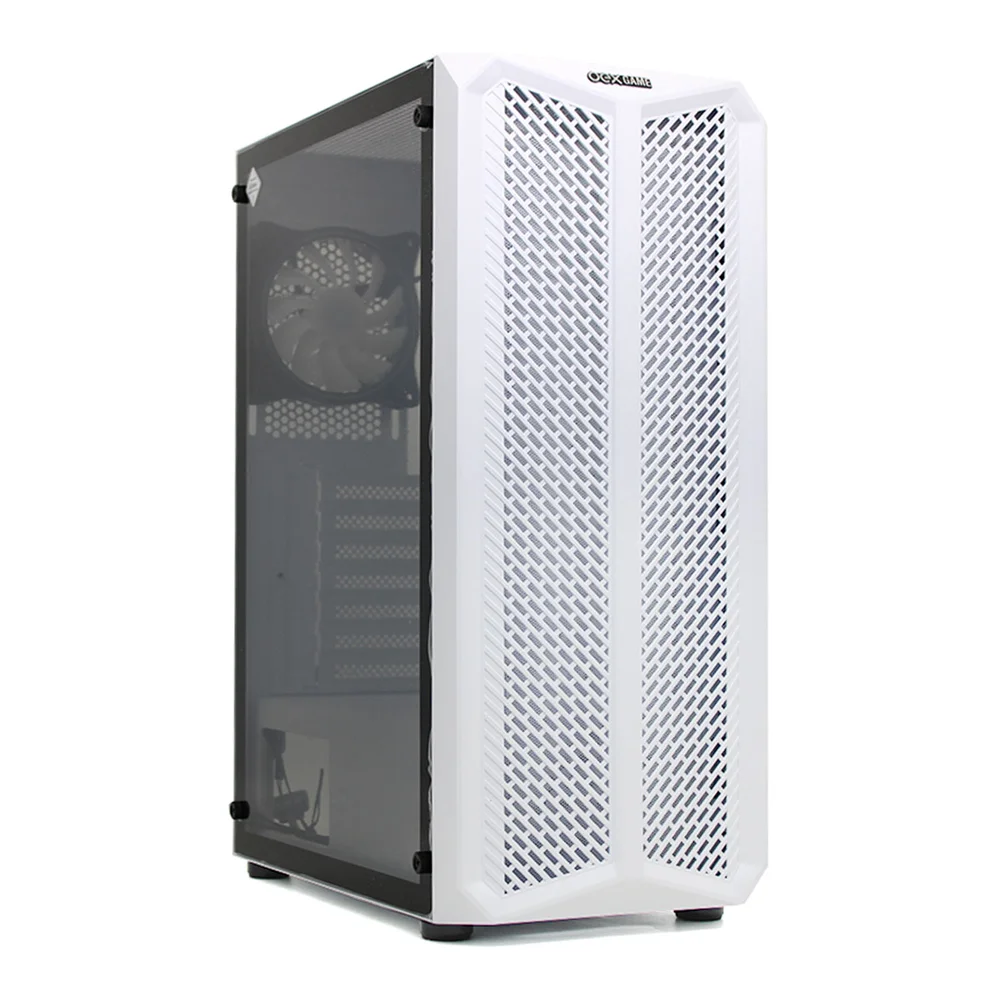 Gabinete Gamer Oex Haven Gh300 Full Tower, Led Rgb 120mm, Lateral Em Vidro, Branco Gabinete Gamer Oex Haven Gh300 Full Tower, Led Rgb 120mm, Lateral Em Vidro, Branco