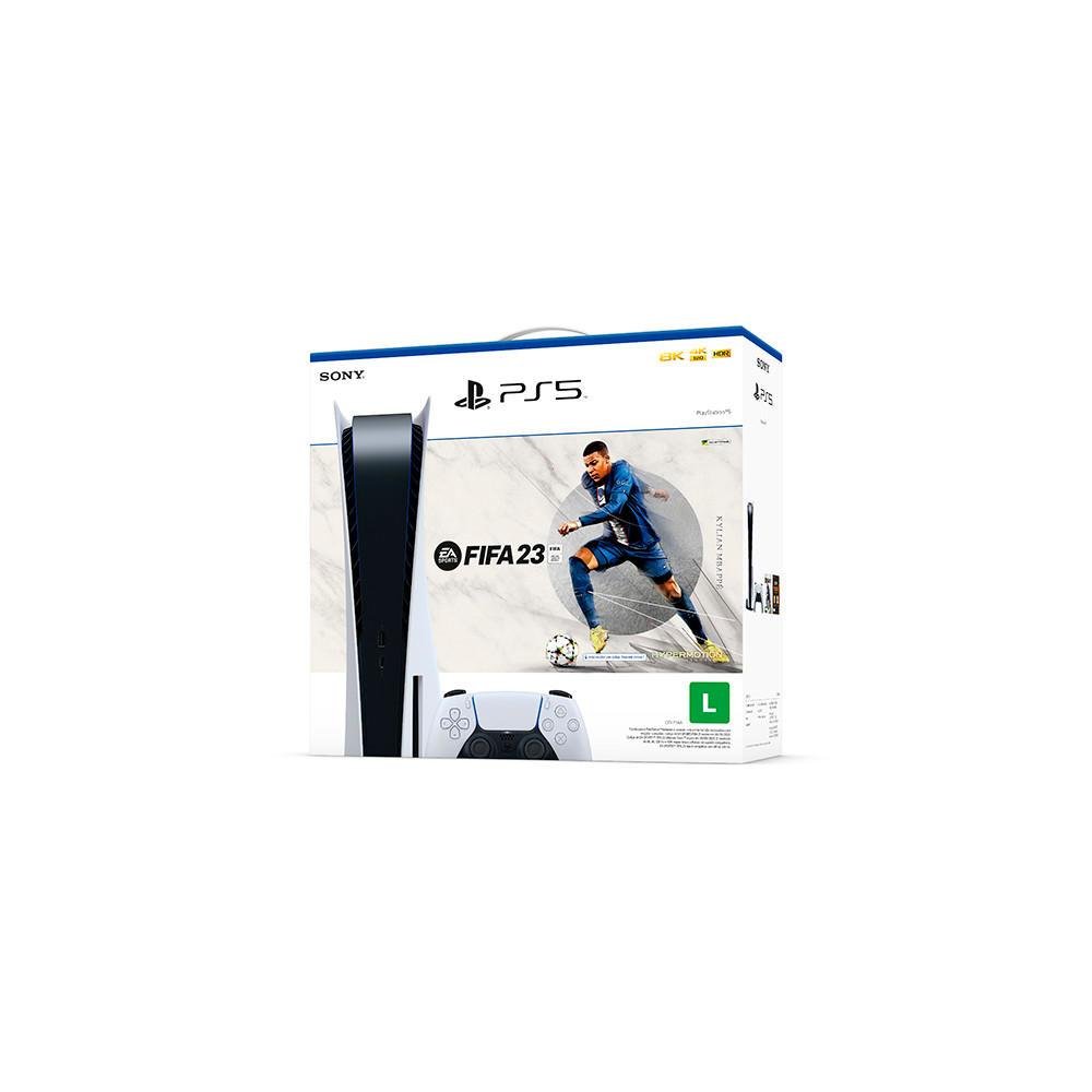 Console Playstation 5 2022, 825GB + 1 Controle Sony + FIFA 23 Lançamento Console Playstation 5 2022, 825GB + 1 Controle Sony + FIFA 23 Lançamento