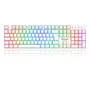 Teclado Óptico Gamer Redragon Surara Pro RGB, Switch Marrom, Abnt2, Keycaps Abs Doubleshot - Branco