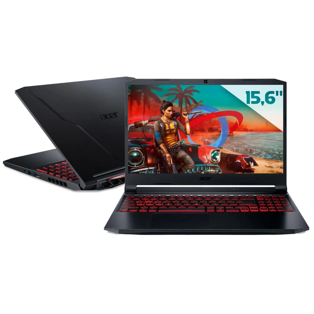 Notebook Gamer Acer An515-57-52zq, IPS 144HZ, i5, 8GB, SSD 512GB, Tela 15.6, GTX 1650, Linux Notebook Gamer Acer An515-57-52zq, IPS 144HZ, i5, 8GB, SSD 512GB, Tela 15.6, GTX 1650, Linux