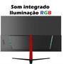 Monitor Gamer HQ, 24 Polegadas, FULL HD 144HZ A 165HZ 1MS Curvo Led, HDMI Display Port, Alto Falantes Iluminação RGB - Battle 24h165g