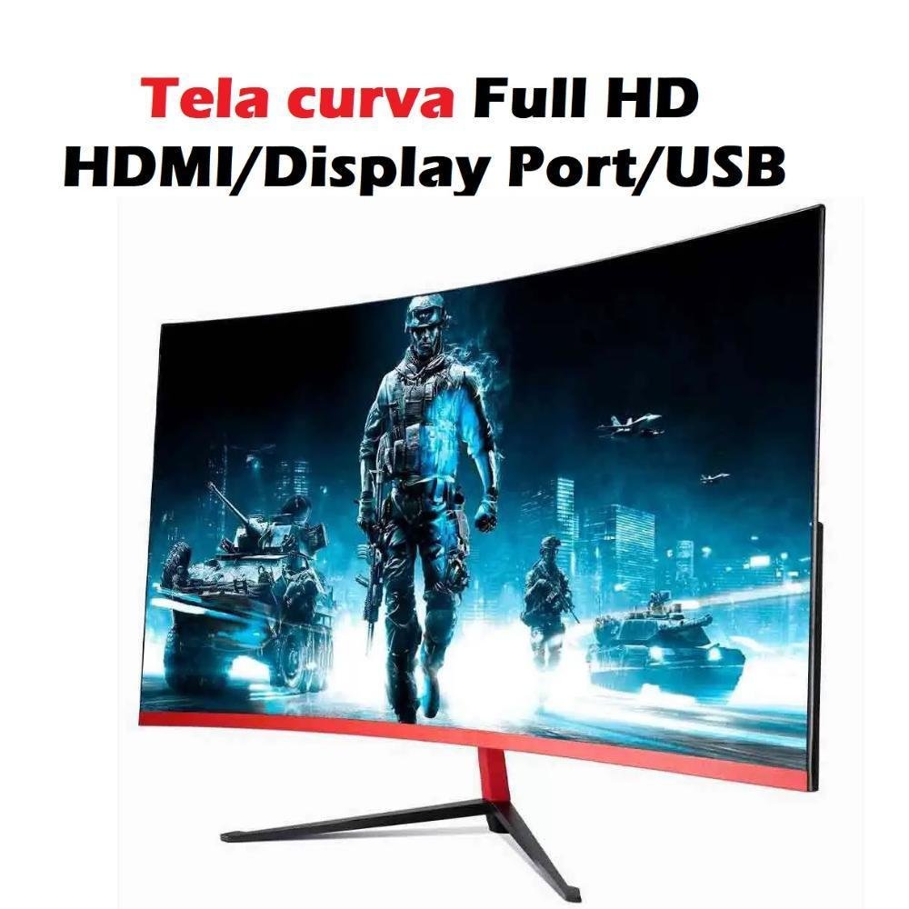 Monitor Gamer HQ, 24 Polegadas, FULL HD 144HZ A 165HZ 1MS Curvo Led, HDMI Display Port, Alto Falantes Iluminação RGB - Battle 24h165g Monitor Gamer HQ, 24 Polegadas, FULL HD 144HZ A 165HZ 1MS Curvo Led, HDMI Display Port, Alto Falantes Iluminação RGB - Battle 24h165g