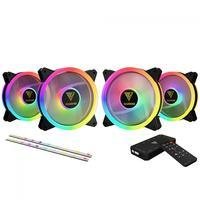 Kit Cooler FAN com 4 Unidades GAMDIAS Aeolus, 120mm, RGB Black, Com Controlador - M2-1204R-ELITE