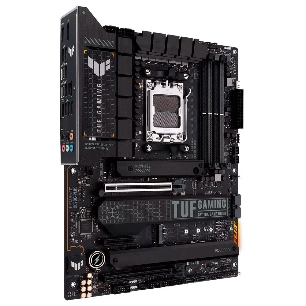 Placa-Mãe Asus TUF Gaming X670E-Plus, AMD X670, AM5, ATX, DDR5 - 90MB1BJ0-M0EAY0 Placa-Mãe Asus TUF Gaming X670E-Plus, AMD X670, AM5, ATX, DDR5 - 90MB1BJ0-M0EAY0