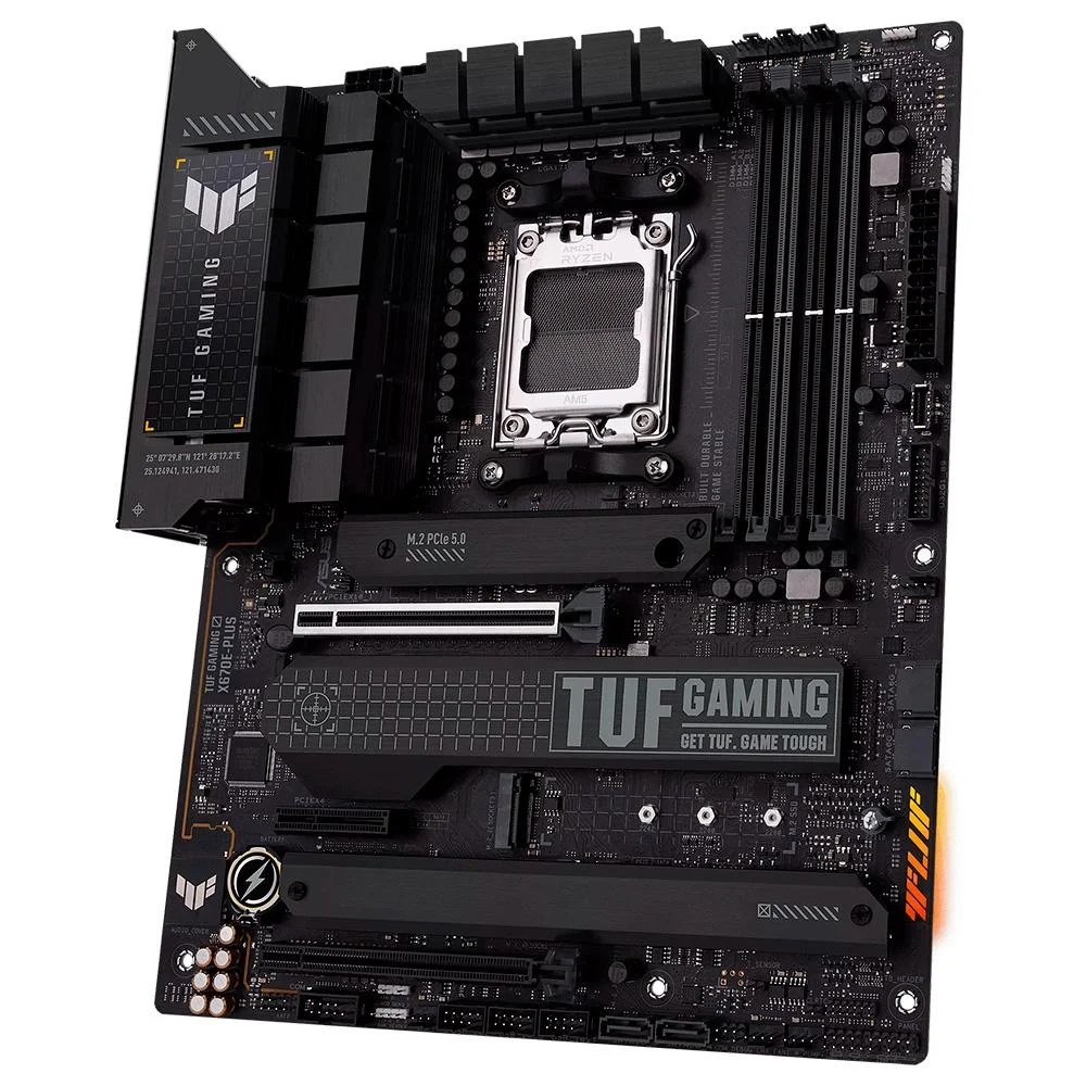 Placa-Mãe Asus TUF Gaming X670E-Plus, AMD X670, AM5, ATX, DDR5 - 90MB1BJ0-M0EAY0 Placa-Mãe Asus TUF Gaming X670E-Plus, AMD X670, AM5, ATX, DDR5 - 90MB1BJ0-M0EAY0