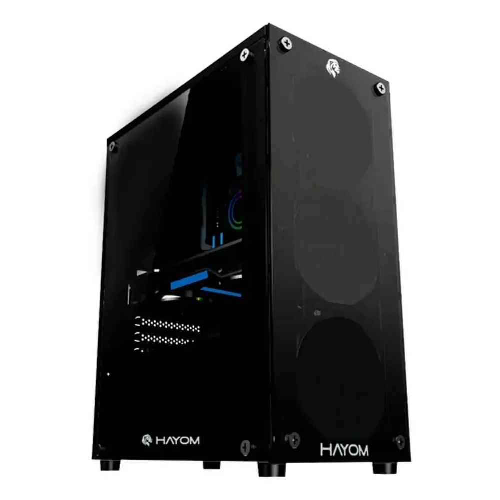 Gabinte Gamer Hayom,Vidro Temperado, Mid Tower, ATX Sem Fan - GB1739 Gabinte Gamer Hayom,Vidro Temperado, Mid Tower, ATX Sem Fan - GB1739
