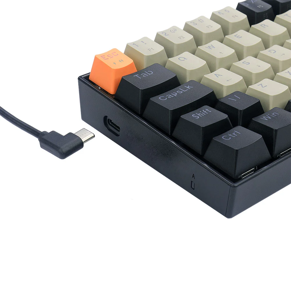 Teclado Gamer Mecânico Redragon Lakshmi Sunrise, Com Switch Marrom, Abnt2, Laranja, Cinza E Preto - K606-Og