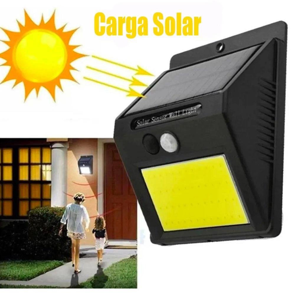 Luminária Arandela Luatek Ecológica Solar, Sensor Movimento, 48 LEDs