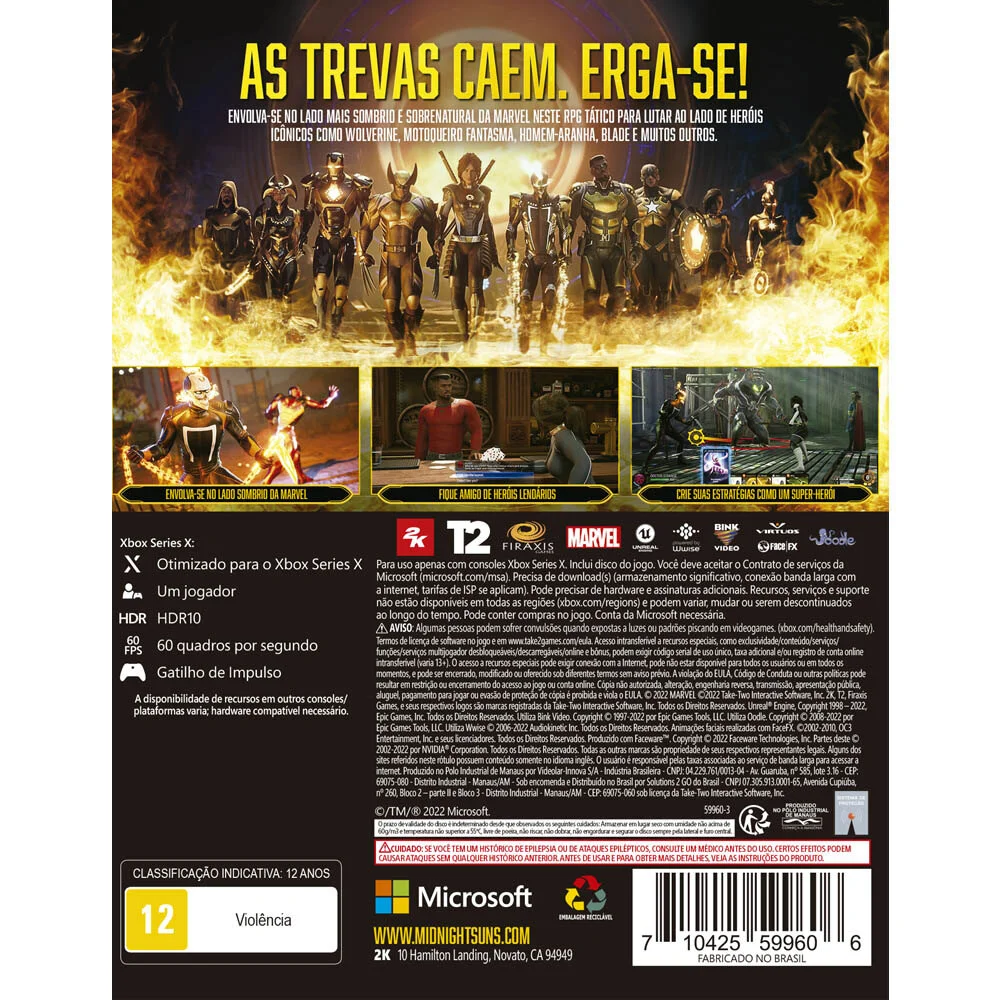 Jogo Marvel Midnight Suns - Xbox Series X Jogo Marvel Midnight Suns - Xbox Series X